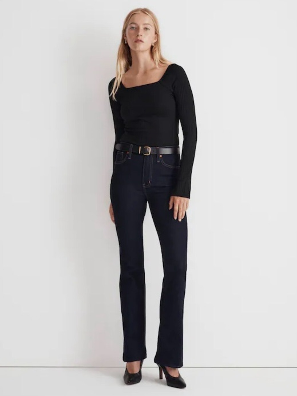 Madewell Jeans Skinny Flare in Rinse Wash High Rise Dark Wash Indigo Sz 24
